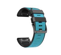 (Style L Garmin Fenix 7X, Multicolor) Diamond Texture Watch Band for Garmin Tactix 7 Pro/Fenix 7X/6X Pro/5X Plus,26mm Dual-color Silicone