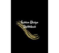 Style Lines Fashion Sketch Journal: Glossy Black Cover | 7×10 Fashion Design Sketchbook | 80 Blank Pages for Clothing Illustration, Creative Drawing & Design Practice