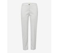 Style Maron S Style Maron - Pantalones de lana con silueta relajada, marfil, 36W x 34L