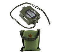 Style Navigational Compass, Survival Compass for Outdoor Camping Hiking, Luminous Military Green Aluminum Alloy Compass with Angle Conversion Chart and Hanging Rope