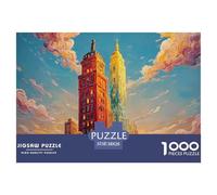 Style of Animated Movie Aesthetic Create 1000 Piezas Cartón Rompecabezas Bold Color Urban Liberador De Estrés Juego Familiar Puzzle para Niños Pequeños 38x26cm/1000pcs