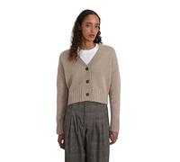 Style & Republic Cárdigan corto de cuello en V para mujer de 90% lana merino y 10% cachemira. Tu acogedora chaqueta de punto de manga larga de cachemira para elegantes días de otoño e invierno, camel