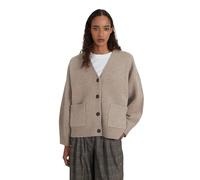 Style & Republic Cárdigan de cachemir para mujer de 90% lana merino y 10% cachemira. Tu acogedora chaqueta de punto de manga larga premium para otoño e invierno con estilo, camel, S