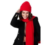 Style & Republic Gorro de Cachemira para Mujer de 100% Cachemira, tu Acogedor Gorro Premium para Momentos Elegantes de otoño e Invierno - Disponible en Varios Tonos, Crimson, Talla única