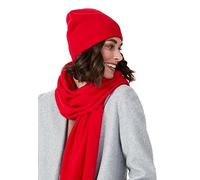 Style & Republic Gorro Deportivo de Cachemira para Mujer de 100% Cachemira, tu Acogedor Gorro Premium para Momentos Elegantes de otoño e Invierno, Talla única/Talla única, Crimson, Talla única