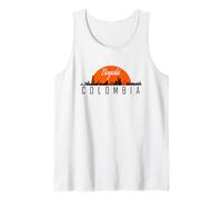 Style Sunset Bogota Colombia Skyline Camiseta sin Mangas