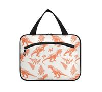 Style T-rex Vanilla Salmon - Estuche de viaje para maquillaje con gancho, bolsa de moda para maquillaje, accesorios de viaje, para mujer, baño, Estilo T-rex vainilla salmón, L, Informal