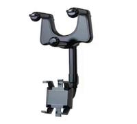 (Style1, Black) 360 Universal Car Phone Holder Rotatable And Retractable Rearview Mirror Mount