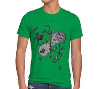 style3 16-bit Mando Camiseta para Hombre T-Shirt SNES NES Kart Yoshi Luigi Mario, Talla:, Color:Verde