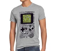 style3 8-bit Game Camiseta para Hombre T-Shirt Pixel Boy, Talla:S, Color:Gris Brezo