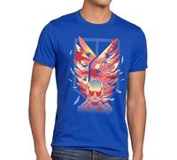 style3 Attack Wings Camiseta para Hombre T-Shirt legión de reconocimiento Aot Titanes, Talla:, Color:Azul