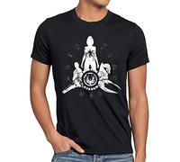style3 Battle Stars Camiseta para Hombre T-Shirt Galactica Space, Talla:, Color:Negro