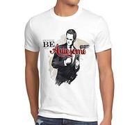 style3 Be Awesome Instead Camiseta para Hombre T-Shirt How Met i Comedia Serie, Talla:, Color:Blanco