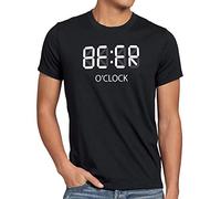 style3 Beer O'Clock Camiseta para Hombre T-Shirt Solteros trincar, Talla:, Color:Negro