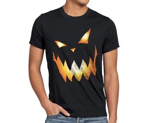 style3 Calabaza Halloween Camiseta para Hombre T-Shirt, Talla:, Color:Negro