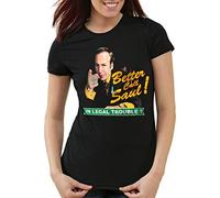style3 Call Saul Camiseta para Mujer T-Shirt, Color:Negro, Talla:
