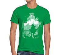 style3 Castillo de Hyrule Camiseta para Hombre T-Shirt Legend of Ocarina Link, Talla:L