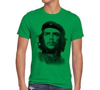 style3 CHE Camiseta para Hombre T-Shirt Cuba revolución Guevara, Talla:, Color:Verde