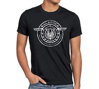 style3 Colonial Battlestar Group Camiseta para Hombre T-Shirt Galactica Space, Talla:, Color:Negro