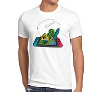 style3 Crossing Pez Camiseta para Hombre T-Shirt Switch Animal Videojuego Horizons, Talla:, Color:Blanco