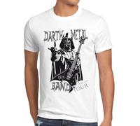 style3 Darth Metal Band Camiseta para Hombre T-Shirt, Talla:, Color:Blanco