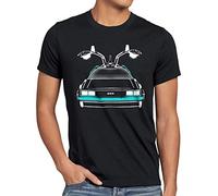 style3 Delorean Speed of Light Camiseta para Hombre T-Shirt dmc-12 Mcfly, Talla:S