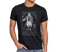 style3 Dude de Vitruvio Camiseta para Hombre T-Shirt el Nota Lebowski Bowling, Talla:, Color:Negro