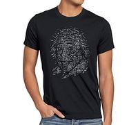 style3 Einstein Lógica Camiseta para Hombre T-Shirt Big Bang matematicas Albert, Talla:, Color:Negro