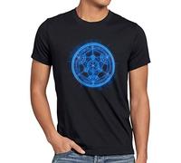 style3 Full Metal Transmutation Circle Camiseta para Hombre T-Shirt Anime Manga japón, Talla: