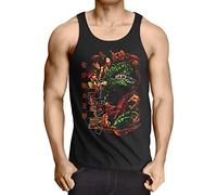 style3 Gojira Classic Camiseta de Tirantes para Hombre Tank Top T-Shirt God-Zilla Japan Nippon Kaiju Kanji Tokyo, Talla:L