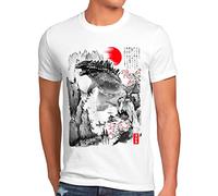 style3 Gojira Ink Camiseta para Hombre T-Shirt Monstruo japonés Kaiju, Talla:S