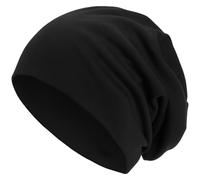 style3 Gorro Slouch Beanie de Fino Tejido de Punto Transpirable y Ligero, Gorro Unisex One-Size, Color:Negro