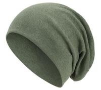 style3 Gorro Slouch Beanie de Fino Tejido de Punto Transpirable y Ligero, Gorro Unisex One-Size, Color:Verde