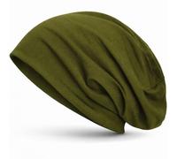 style3 Gorro Slouch Beanie de Fino Tejido de Punto Transpirable y Ligero, Gorro Unisex One Size, Color:Verde Oliva
