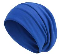 style3 Gorro Slouch Beanie de Fino Tejido de Punto Transpirable y Ligero, Gorro Unisex One Size, Color:Azul