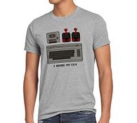 style3 I Adore My C64 Camiseta para Hombre T-Shirt computadora clásica, Talla:M, Color:Gris Brezo