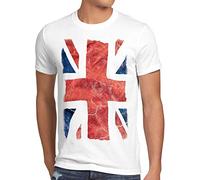 style3 Jack Union Camiseta para Hombre T-Shirt Gran bretaña Inglaterra London pabellón, Talla:, Color:Blanco