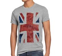 style3 Jack Union Camiseta para Hombre T-Shirt Gran bretaña Inglaterra London pabellón, Talla:, Color:Gris Brezo