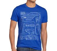 style3 K.I.T.T. Camiseta para Hombre T-Shirt Fotocalco Azul Michael Knight 2000 Black Rider, Talla:, Color:Azul