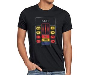 style3 K.I.T.T. Interface Camiseta para Hombre T-Shirt Michael Knight 2000 Black Rider, Talla: