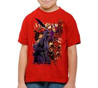style3 King Ghidorah Camiseta para Niños T-Shirt Gojira Japan Nippon Kaiju Kanji Tokyo, Talla:140
