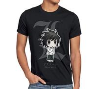 style3 L Death Note Camiseta para Hombre T-Shirt Anime Manga Yagami, Talla:M, Color:Negro
