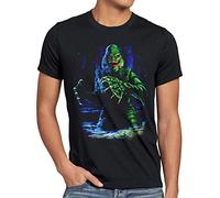 style3 La Cosa del Pantano Camiseta para Hombre T-Shirt Monstruo del Cine de Horror, Talla: