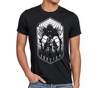 style3 Light Justice Camiseta para Hombre T-Shirt Yagami Death Manga Anime, Talla:XL, Color:Negro
