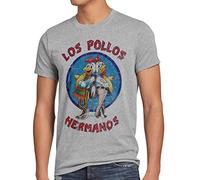 style3 Los Pollos Camiseta para Hombre T-Shirt, Talla:3XL;Color:Gris Brezo