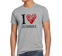 style3 Love Zombies Camiseta para Hombre T-Shirt Walking Zombie Dixon The Halloween Dead, Talla:3XL, Color:Gris Brezo