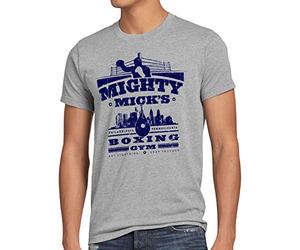 style3 Mick's Boxing Rocky Camiseta para Hombre T-Shirt Balboa Mighty Mick Gym, Talla:, Color:Gris Brezo