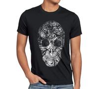 style3 Nature Skull Camiseta para Hombre T-Shirt Calavera, Talla:, Color:Negro