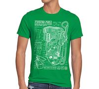 style3 Proton Pack Fotocalco Azul Camiseta para Hombre T-Shirt Cazafantasmas, Talla:, Color:Verde
