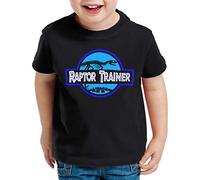 style3 Raptor Trainer Camiseta para Niños T-Shirt Parque de Dinosaurios, Talla: